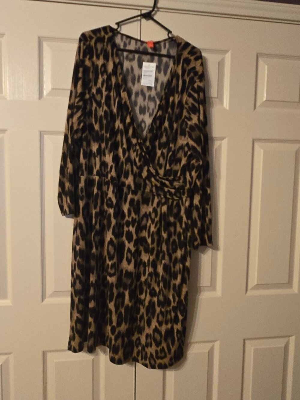 Joe Fresh leopard print faux wrap dress